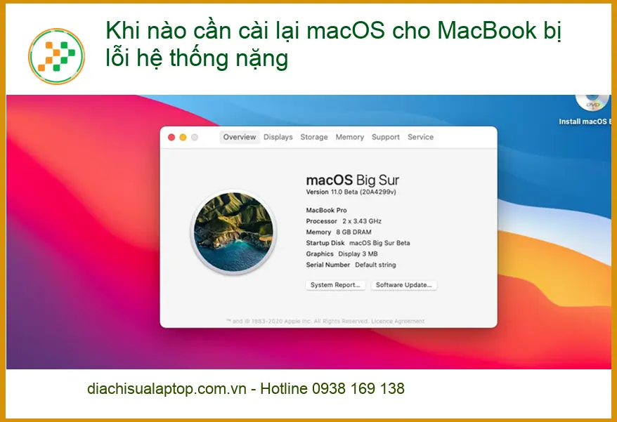 Macbook Khi nào cần cài lại macOS bị lỗi nặng - Địa chỉ trung tâm hỗ trợ gần đây