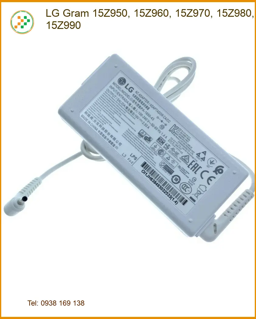 Sạc Laptop LG Gram 15Z950, 15Z960, 15Z970, 15Z980, 15Z990