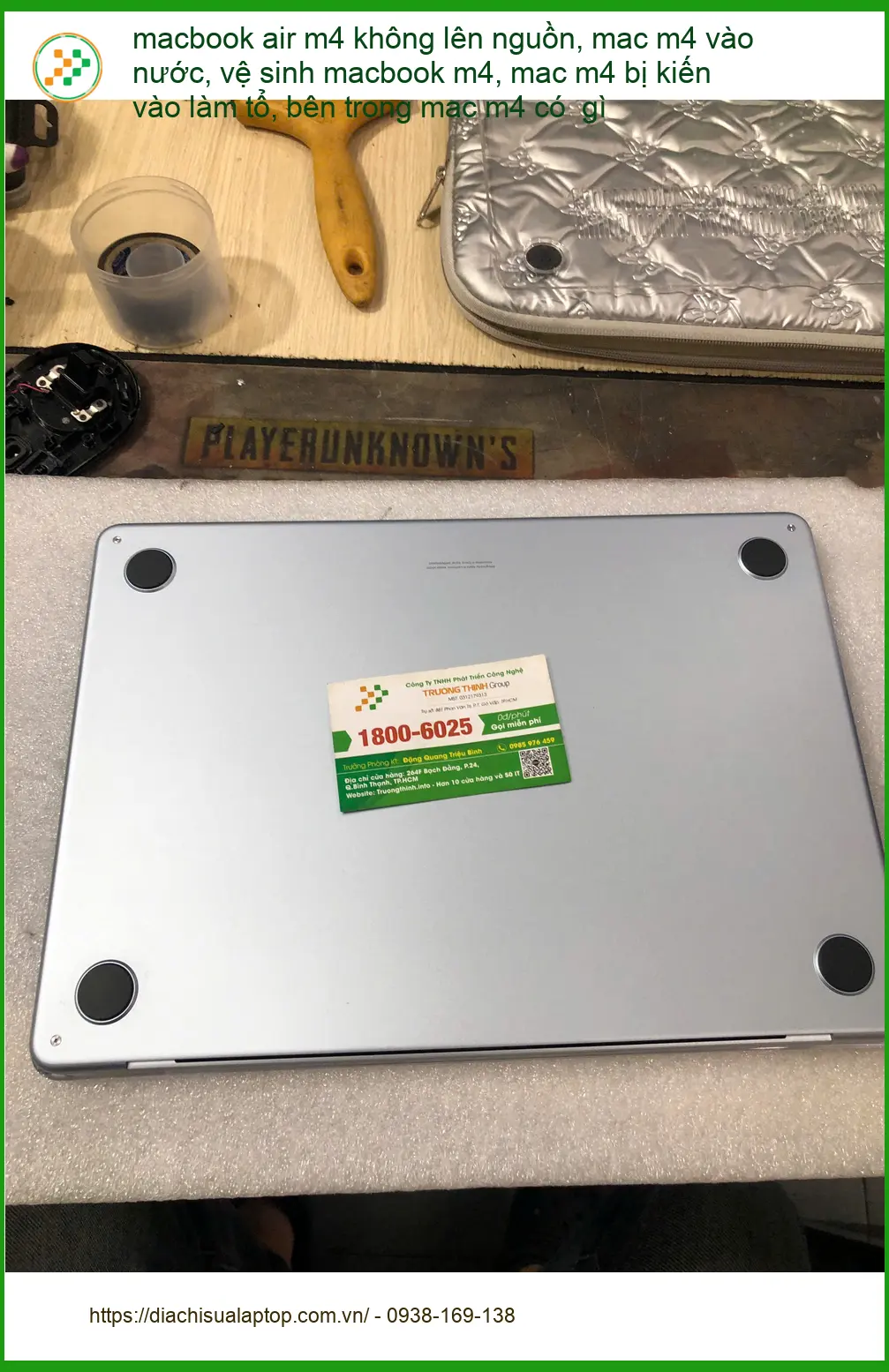 Dịch vụ sửa chữa macbook air m4 bị vào nước Quận Bình Thạnh - Chú Khánh thợ lành nghề ảnh thực tế 1