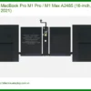 Pin Laptop APPLE MacBook Pro M1 / Max A2485 - Thay Pin Nhanh - Giá Rẻ TPHCM