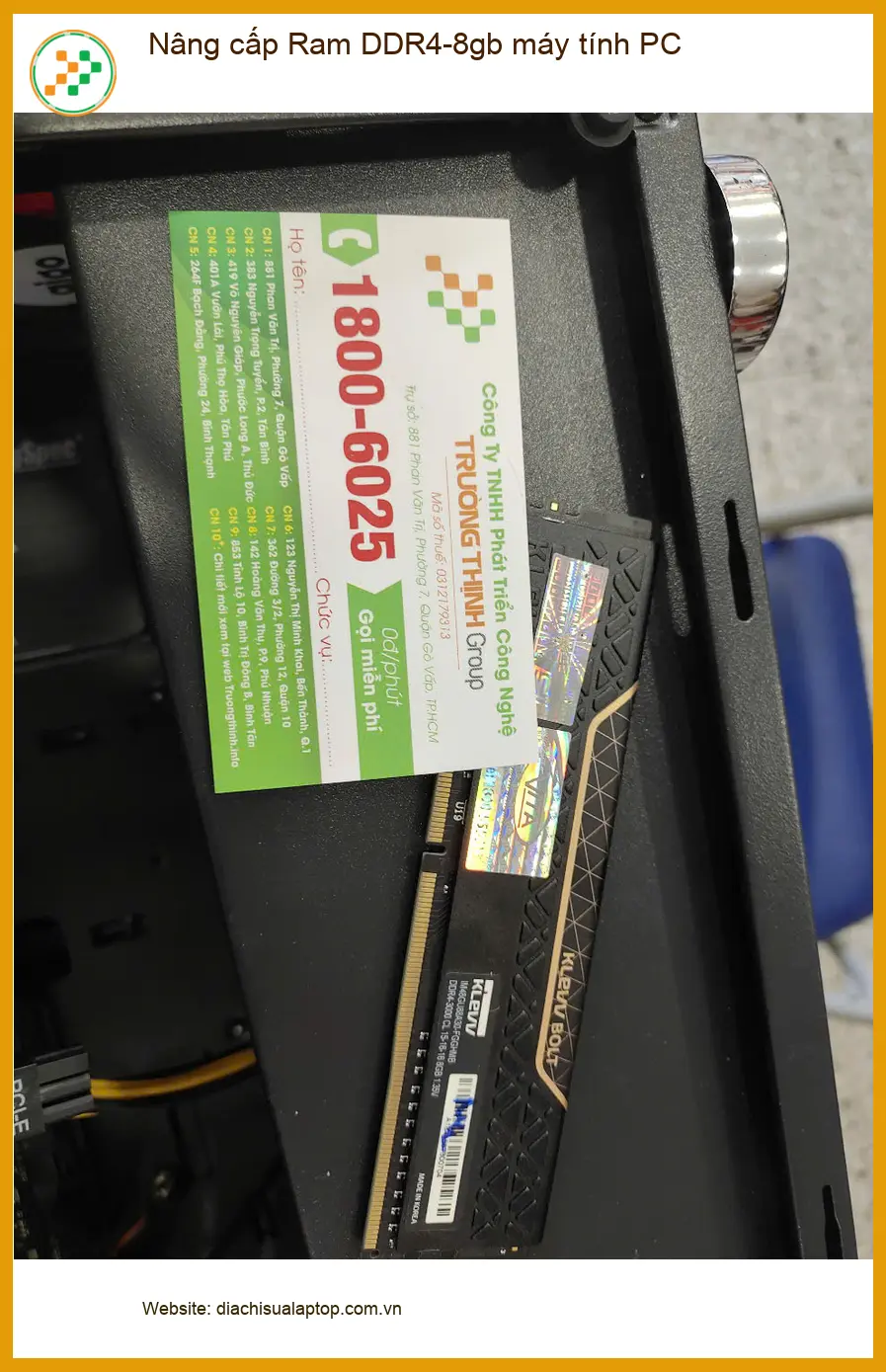 Cửa hàng nâng cấp Ram DDR4-8gb máy tính PC Quận 7 uy tín - Anh Khoa gamer ảnh thực tế 1