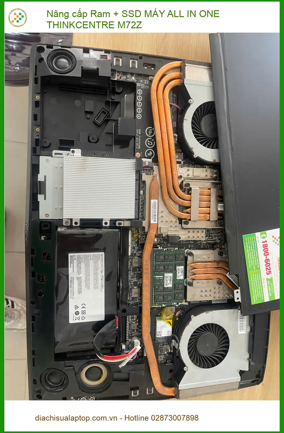 Bác Long nâng cấp Ram + SSD máy ThinkCentre M72Z Quận Phú Nhuận ảnh thực tế 1