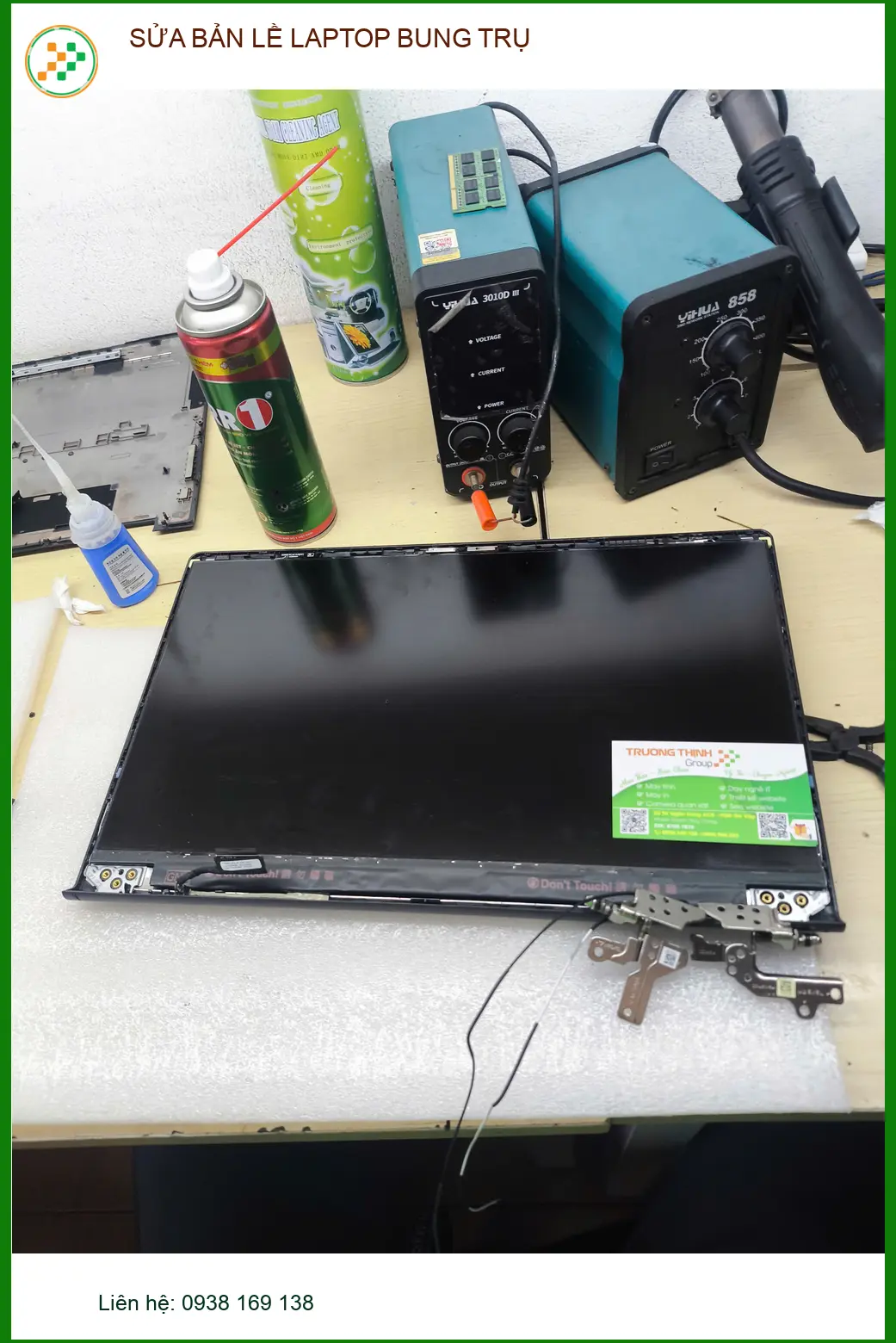 Chị Nguyệt sửa bản lề laptop bung trụ Quận Gò Vấp - Tiệm uy tín lấy liền ảnh thực tế 2