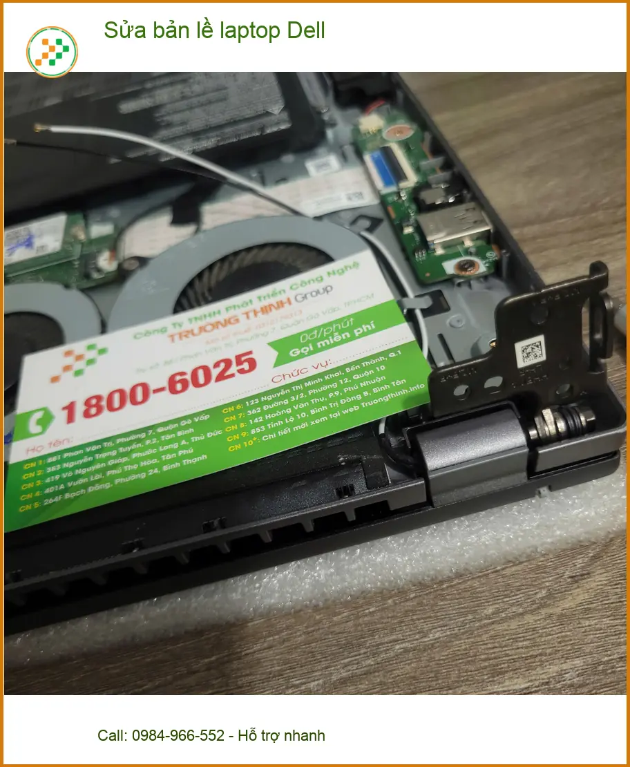 Chị Tuyết ở Tân Bình tìm địa chỉ sửa bản lề laptop Dell uy tín lấy liền ảnh thực tế 1