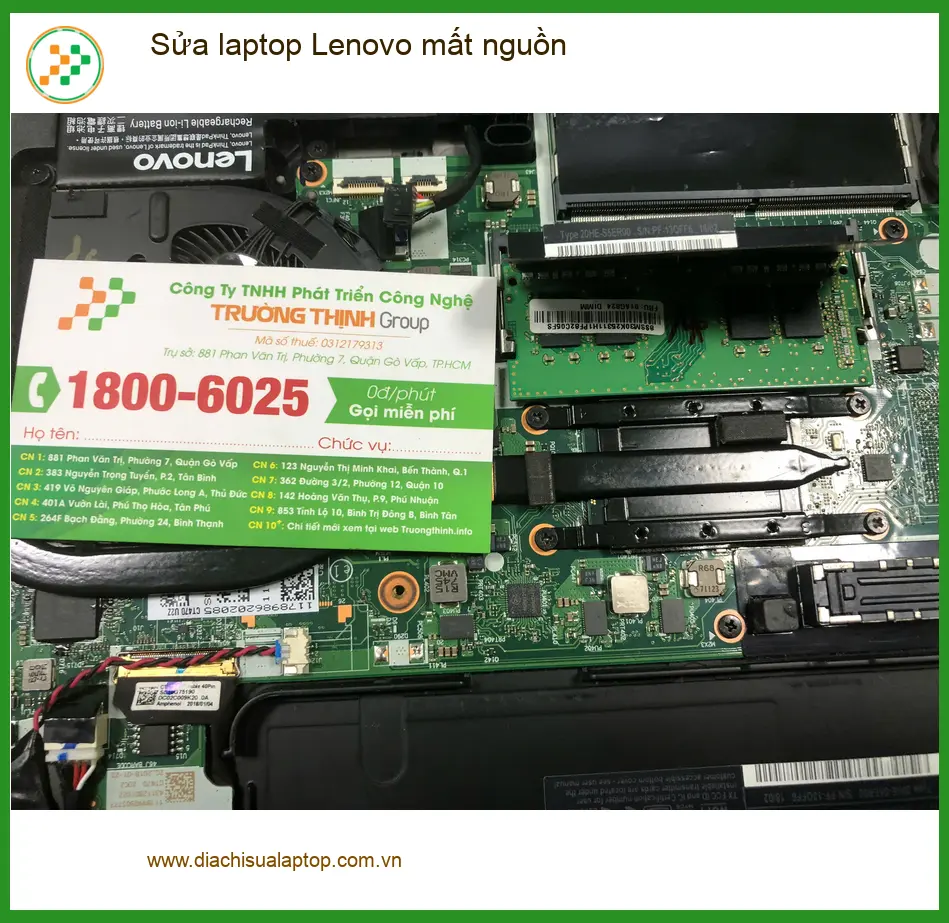 Chị Yến kế toán: Sửa laptop Lenovo mất nguồn Quận Bình Tân lấy liền ảnh thực tế 2