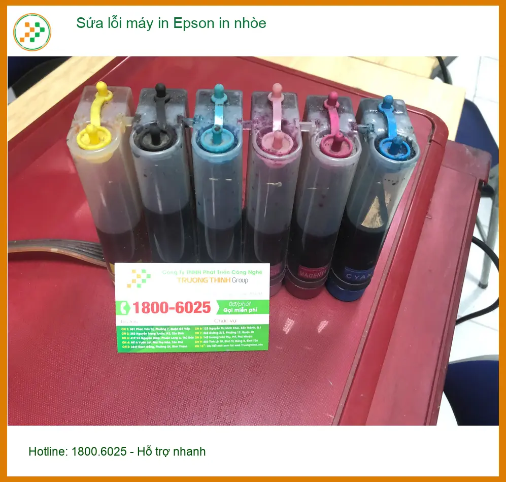 Dịch vụ sửa máy in Epson in nhòe Quận Bình Tân - Anh Phong kế toán review ảnh thực tế 2