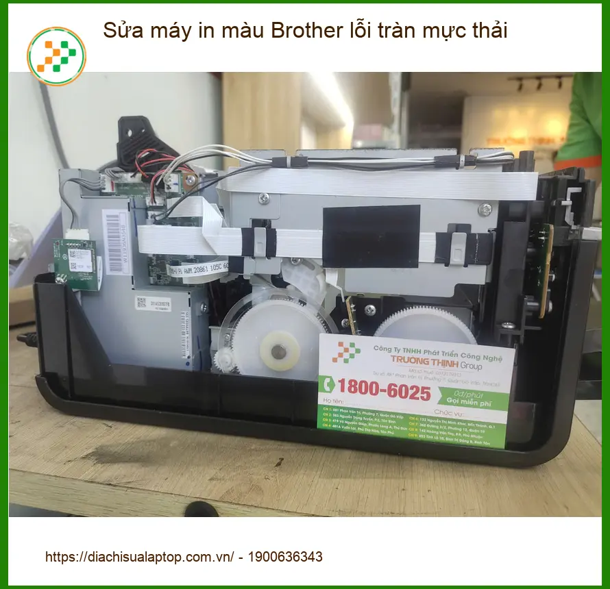 Chị Trâm tin tưởng trung tâm sửa máy in màu Brother lỗi tràn mực thải Quận 7 ảnh thực tế 2