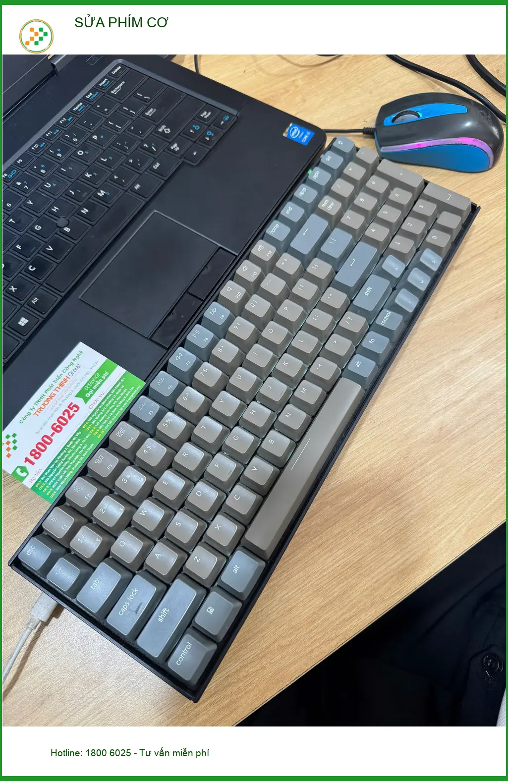 Anh Quang nhân viên IT review tiệm sửa phím cơ uy tín Quận Tân Bình ảnh thực tế 1