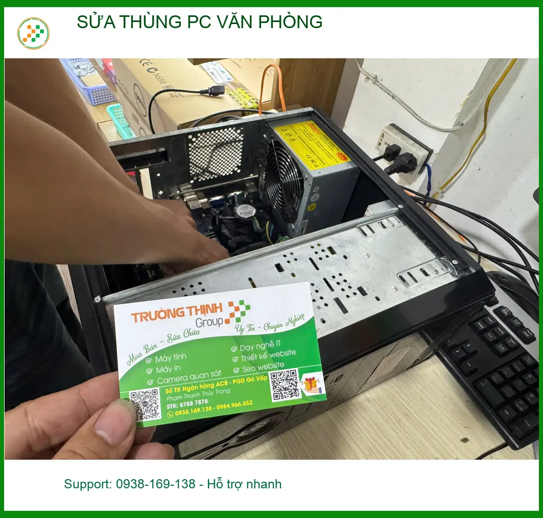 Dịch vụ sửa thùng PC văn phòng Quận Tân Bình - Chị Thùy Linh cứu máy gấp ảnh thực tế 1