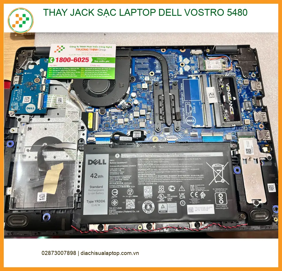 Anh Tâm tìm chỗ Thay Jack sạc laptop Dell Vostro 5480 Quận Tân Bình ảnh thực tế 1