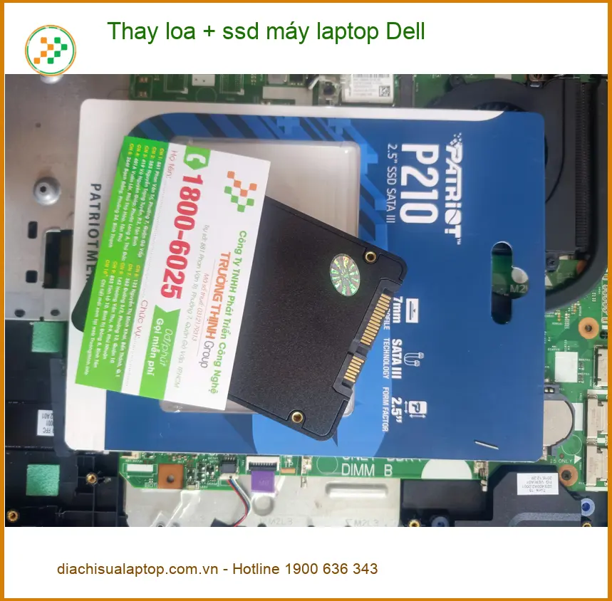 Chú Đức mừng vì tìm được chỗ thay loa + ssd máy laptop Dell Quận Tân Phú ảnh thực tế 1