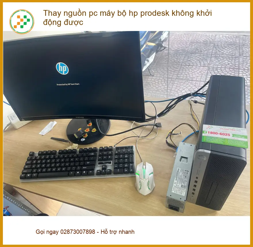 Anh Khôi nhân viên IT tìm thợ thay nguồn pc máy bộ hp prodesk Quận Phú Nhuận ảnh thực tế 1