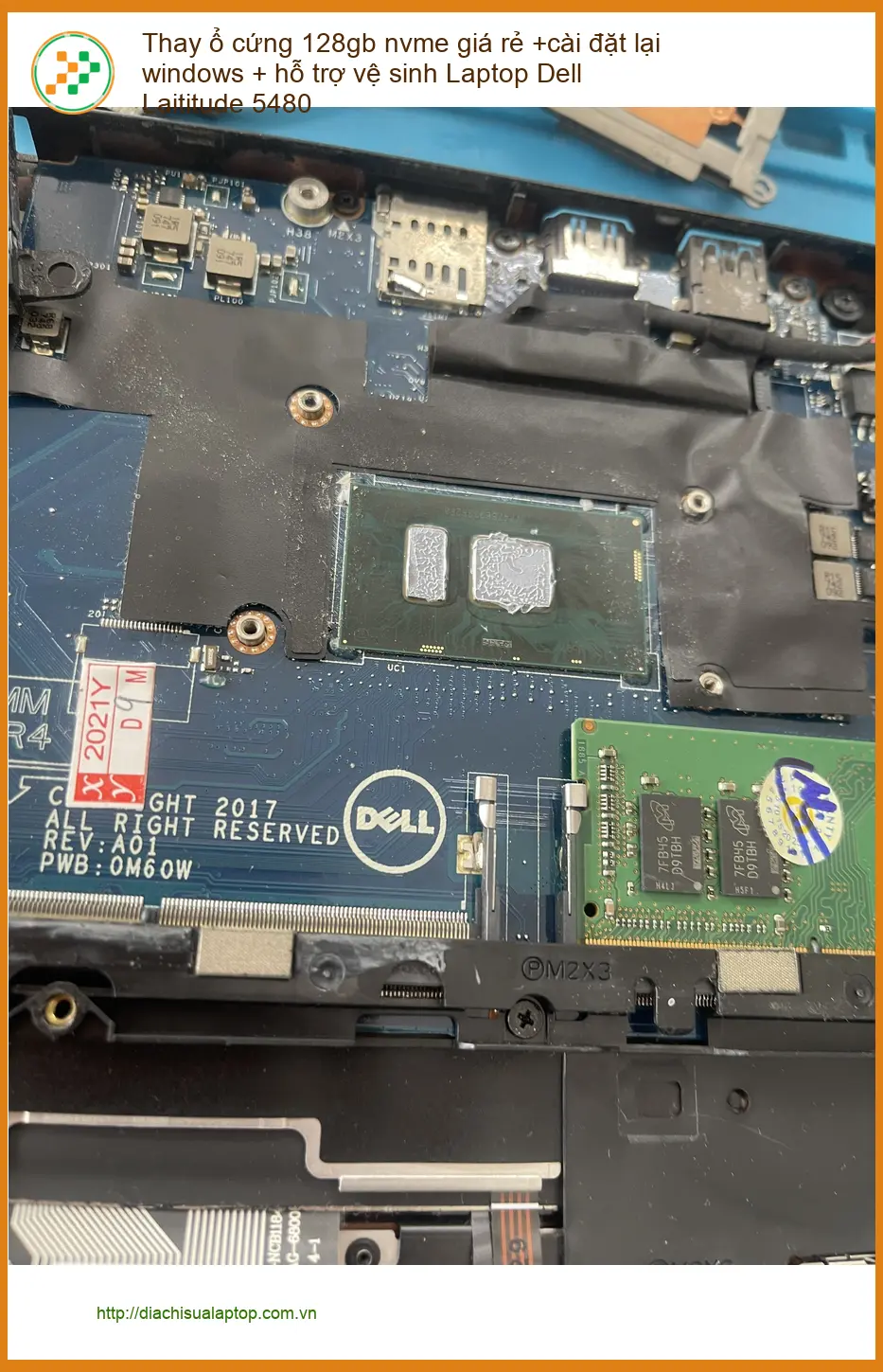 Anh Nam thay ổ cứng 128gb NVMe Dell 5480 giá rẻ Phú Nhuận ảnh thực tế 1