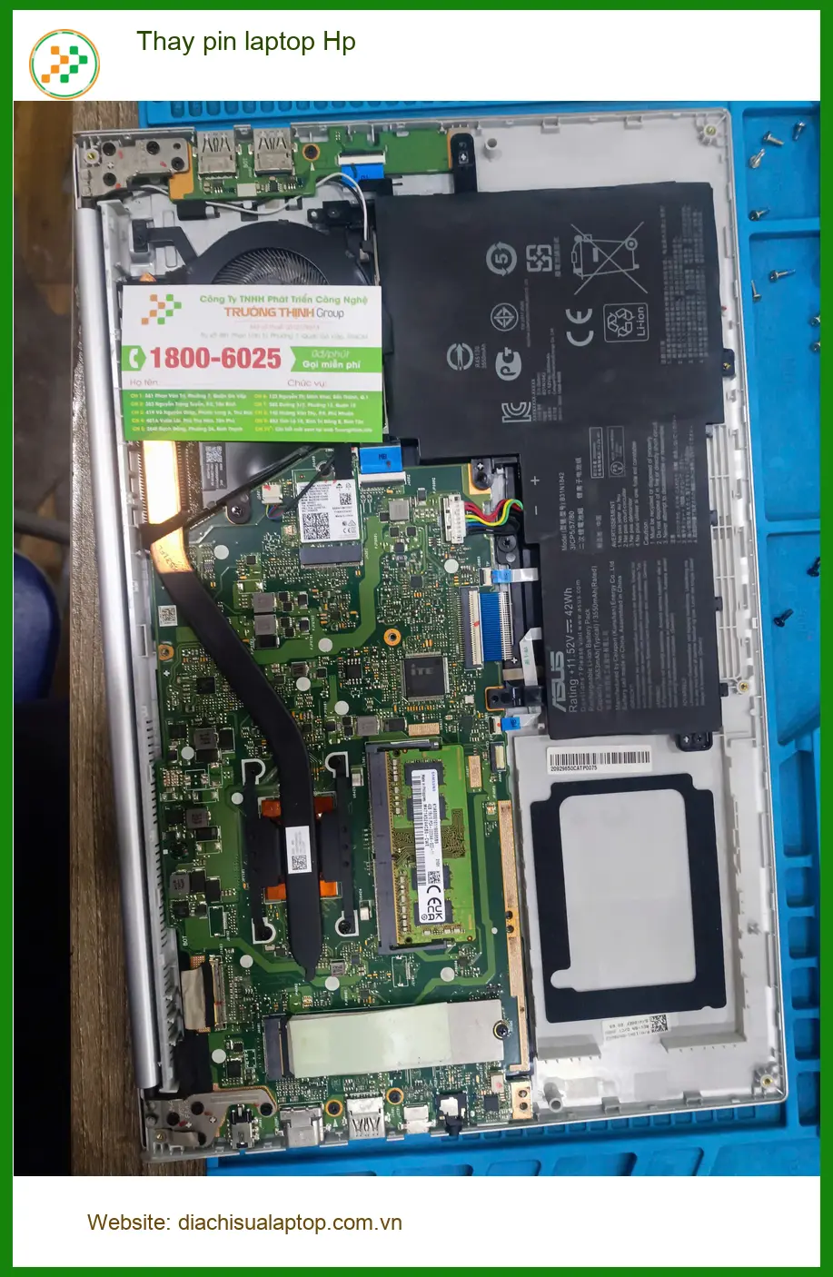 Bác Hưng tìm địa chỉ thay pin laptop Hp Quận Tân Phú uy tín ảnh thực tế 1