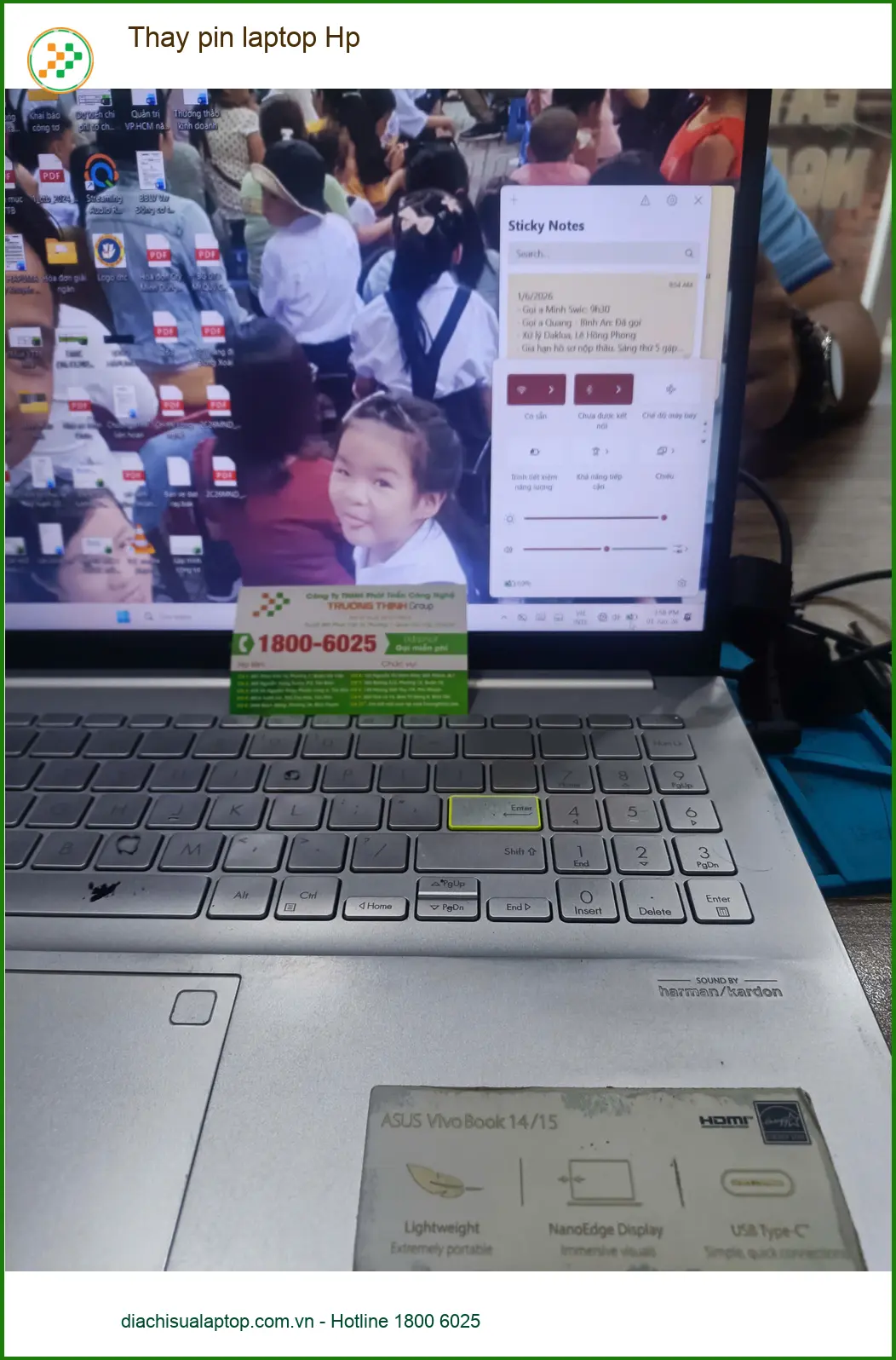 Bác Hưng tìm địa chỉ thay pin laptop Hp Quận Tân Phú uy tín ảnh thực tế 2