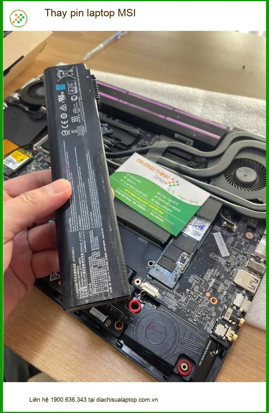 Cửa hàng thay pin laptop MSI Quận Thủ Đức - Anh Quang review dịch vụ lấy liền ảnh thực tế 1