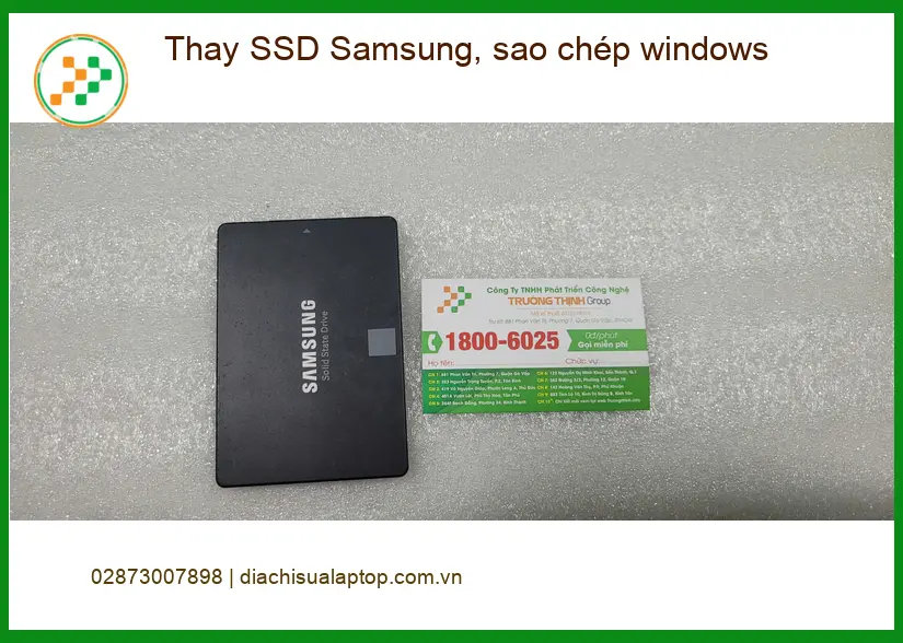 Tiệm thay SSD Samsung, sao chép windows Quận Bình Tân - Chị Phương giáo viên nâng cấp máy ảnh thực tế 1