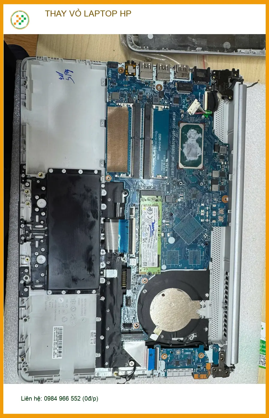 Anh Minh kỹ sư tìm dịch vụ thay vỏ laptop HP Gò Vấp nhanh gọn ảnh thực tế 1