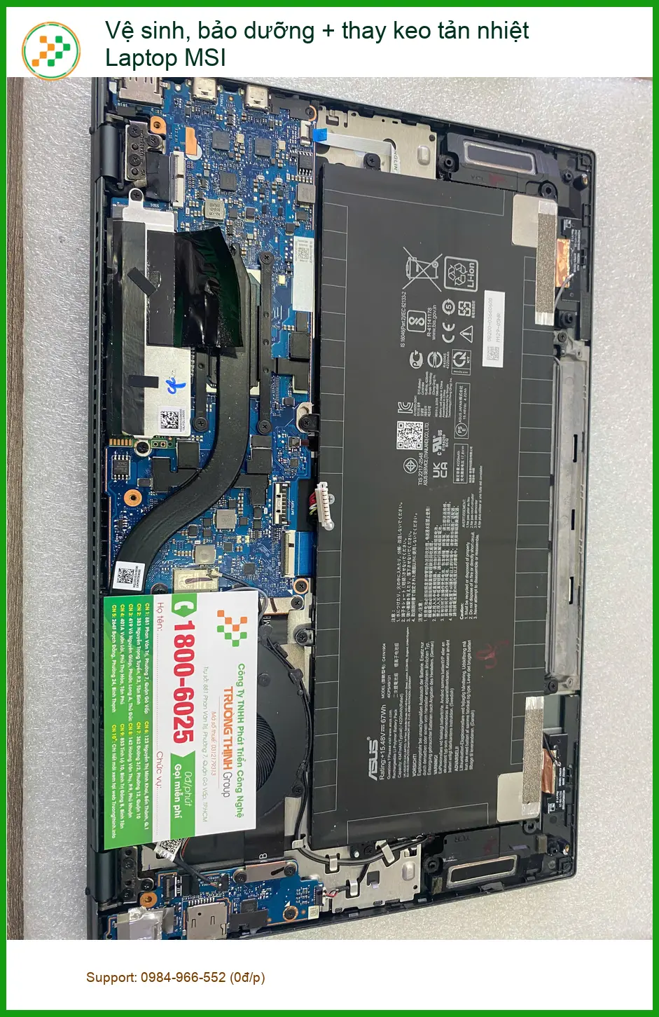 Anh Phước IT ở Quận 7 cần vệ sinh, bảo dưỡng, thay keo tản nhiệt Laptop MSI ảnh thực tế 1