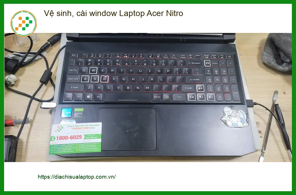 Anh Duy - Kiến trúc sư Quận Bình Tân: Vệ sinh, cài window Laptop Acer Nitro ảnh thực tế 2