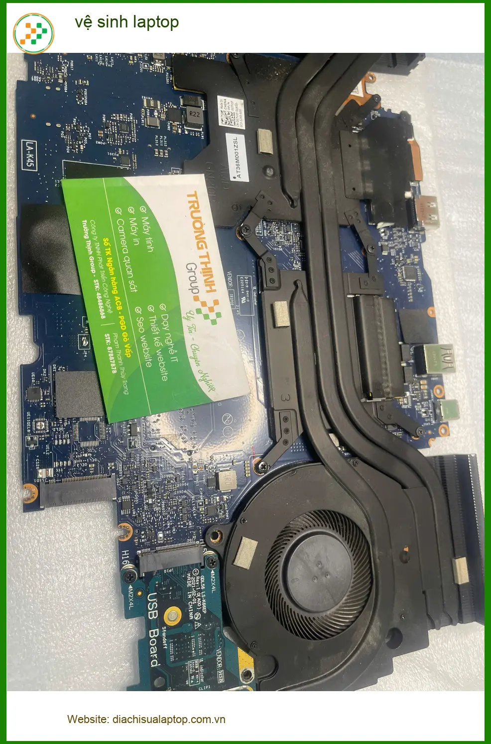 Anh Khánh giáo viên lo laptop nóng ran - Trung tâm vệ sinh laptop Quận Thủ Đức ảnh thực tế 1