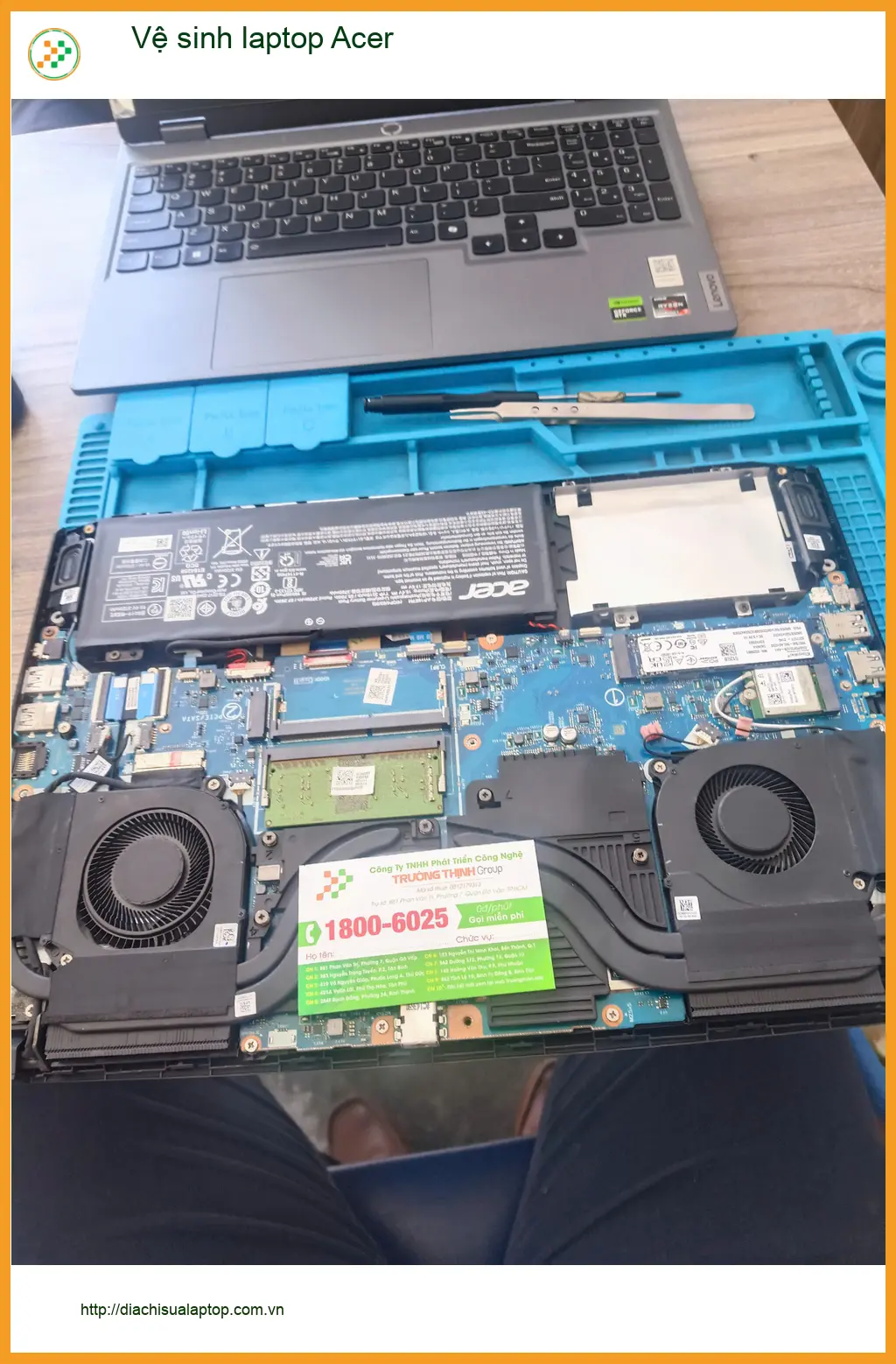 Anh Minh ở Tân Phú vệ sinh laptop Acer - Trung tâm uy tín, giá rẻ ảnh thực tế 1