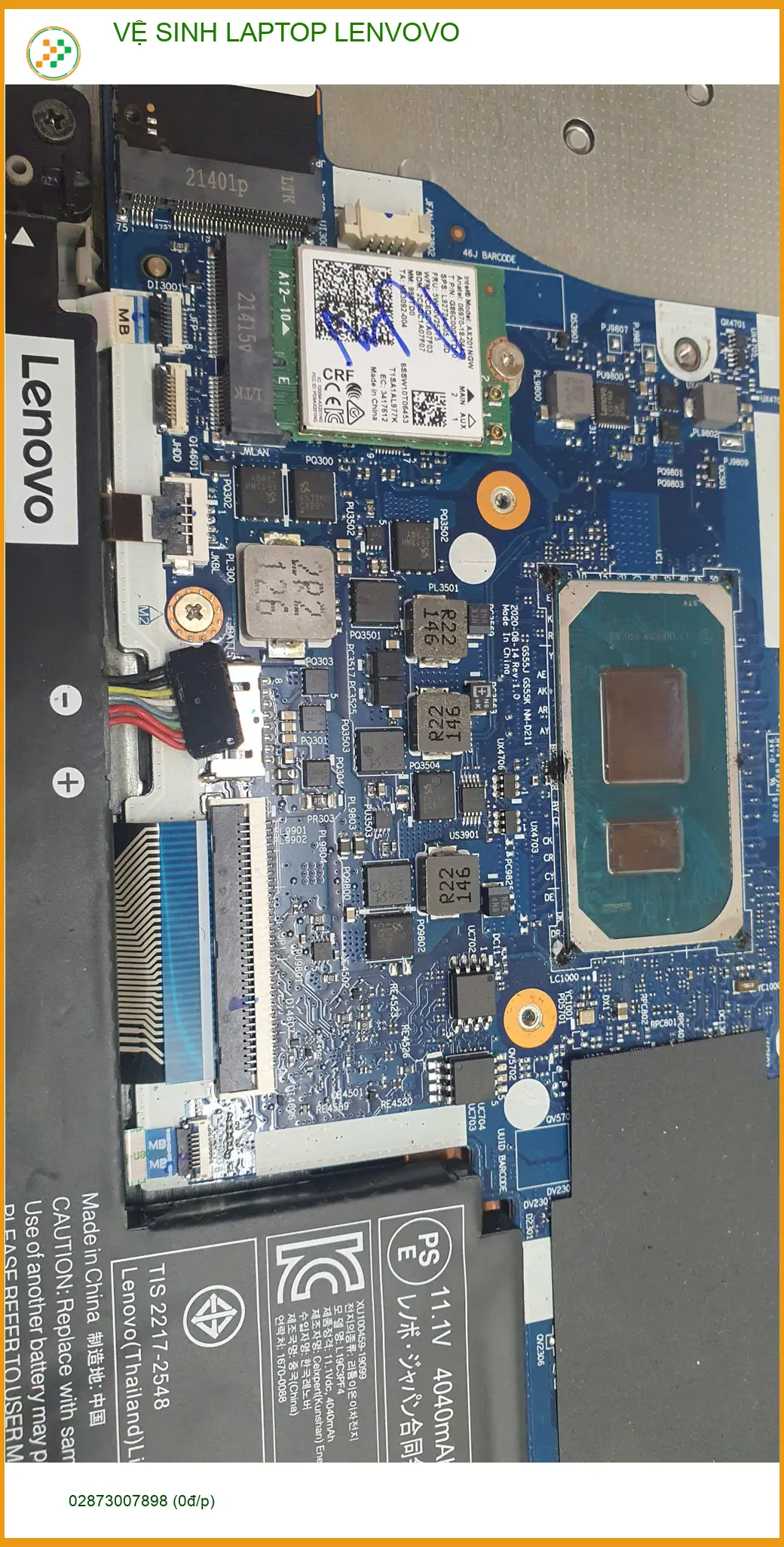 Dịch vụ Vệ sinh Laptop Lenovo Quận Gò Vấp - Anh Khôi nhân viên văn phòng review ảnh thực tế 2