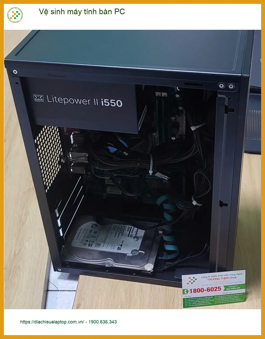 Cô Kiệt tin tưởng dịch vụ vệ sinh máy tính bàn PC Quận Bình Tân chất lượng ảnh thực tế 2
