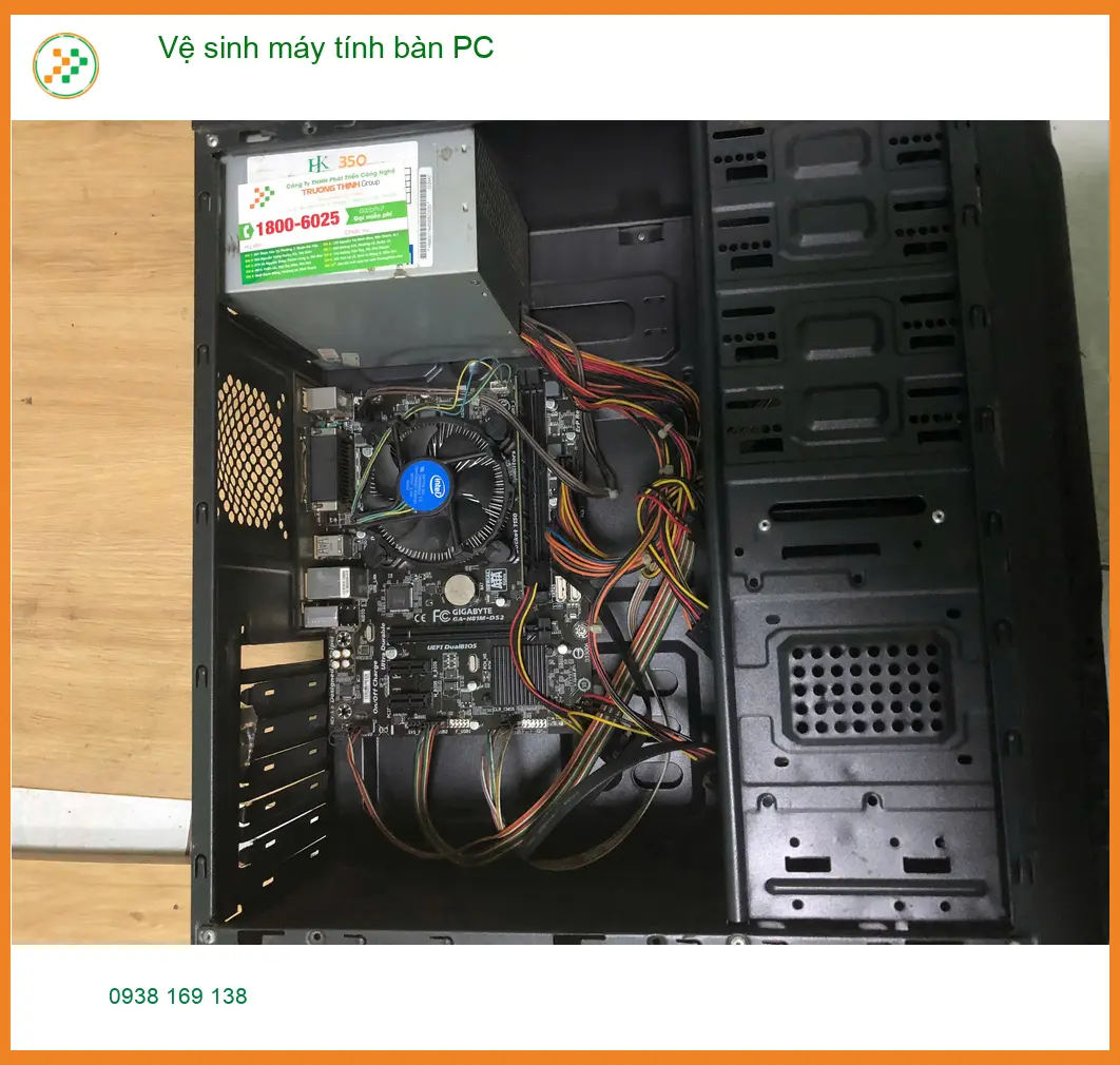 Anh Nam kỹ sư tìm địa điểm vệ sinh máy tính bàn PC Quận Bình Tân ảnh thực tế 2