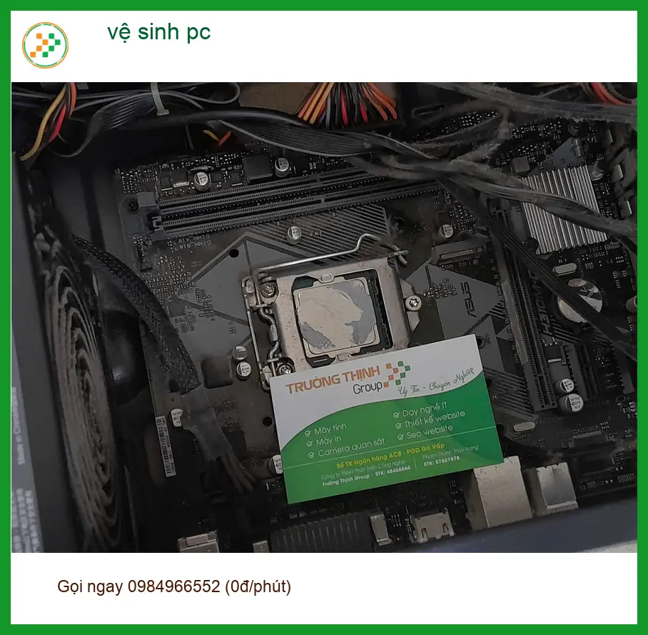 Anh Quang lo lắng pc quá nóng - Dịch vụ vệ sinh pc Quận Thủ Đức uy tín ảnh thực tế 1