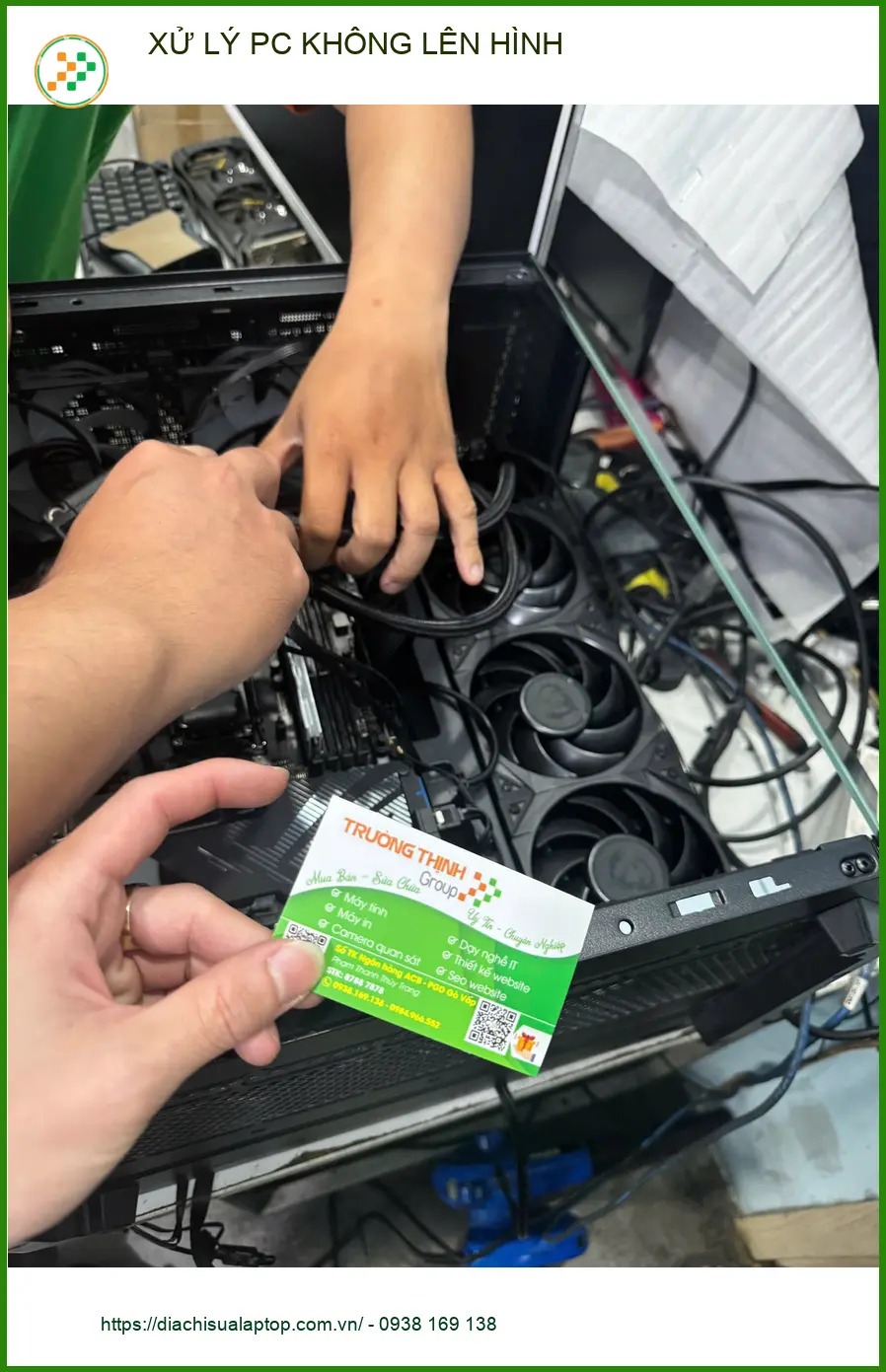 Anh Long sinh viên lo lắng PC không lên hình - Chỗ xử lý Quận 10 giá rẻ ảnh thực tế 1