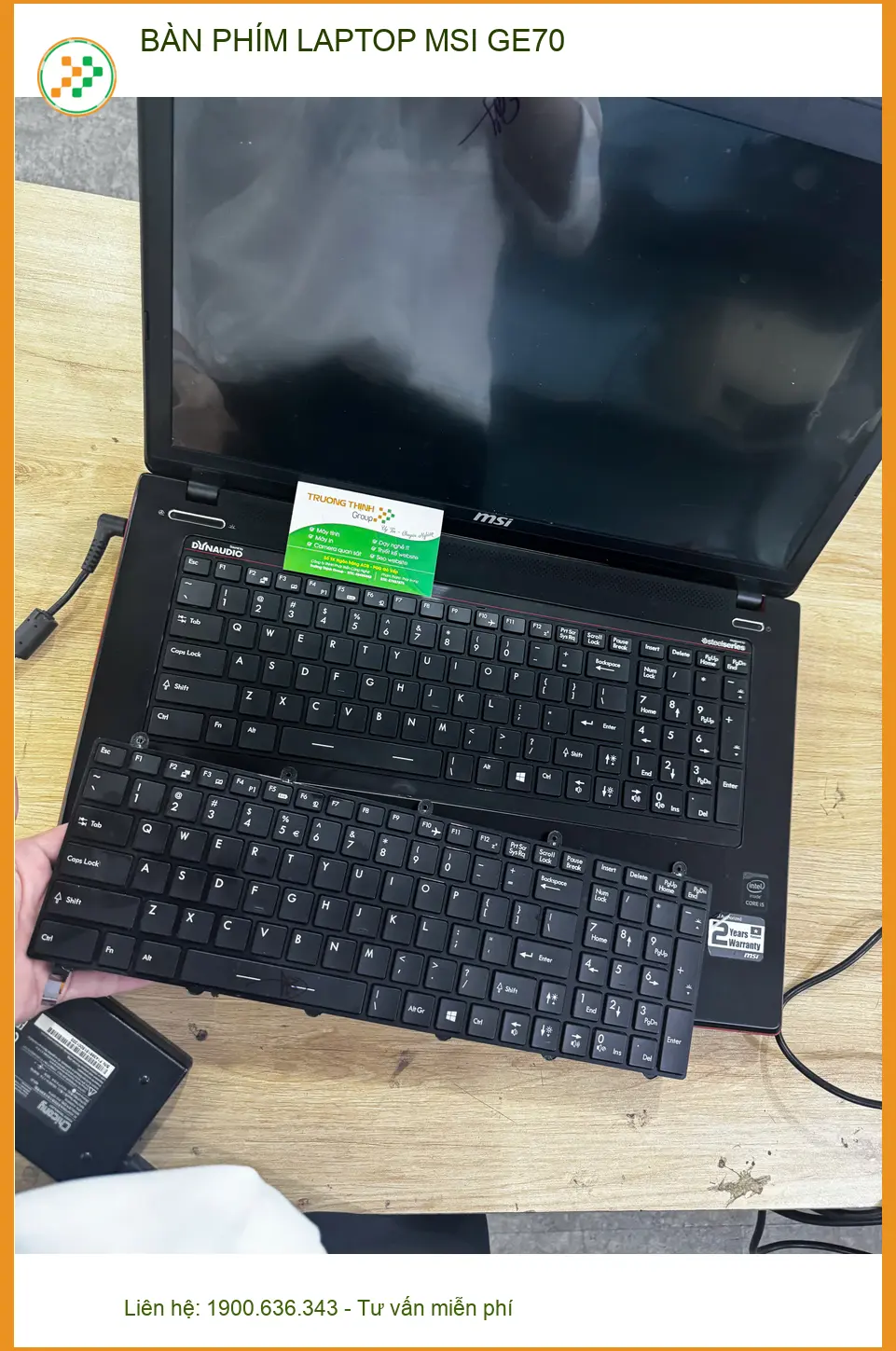 Anh Tấn kế toán ở Quận 10 và review ca thay bàn phím laptop MSI GE70 bị dính nước ảnh thực tế 1