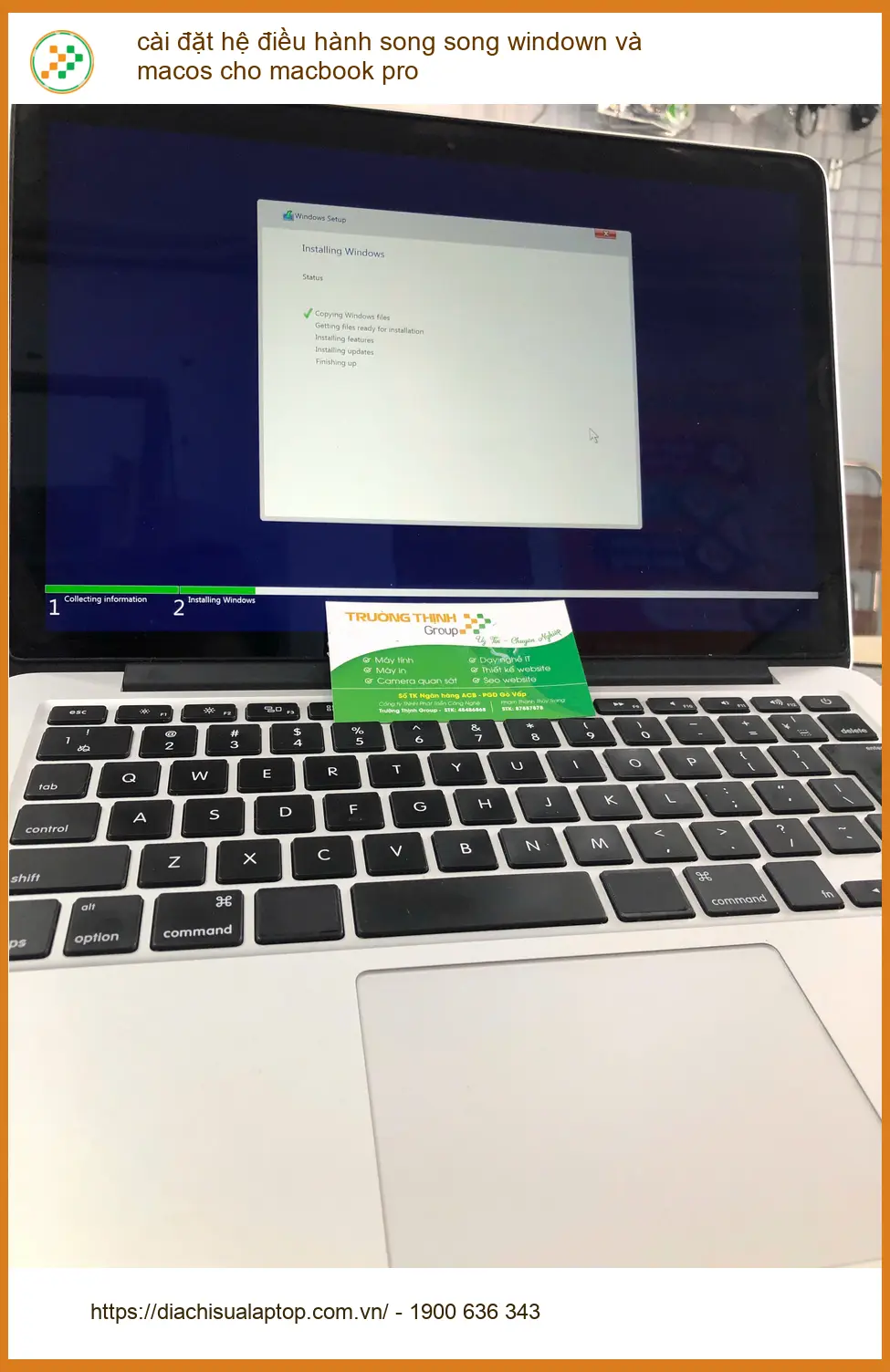 Cài Win/macOS song song Macbook Pro Bình Thạnh - Chị Mai kế toán tìm. ảnh thực tế 2