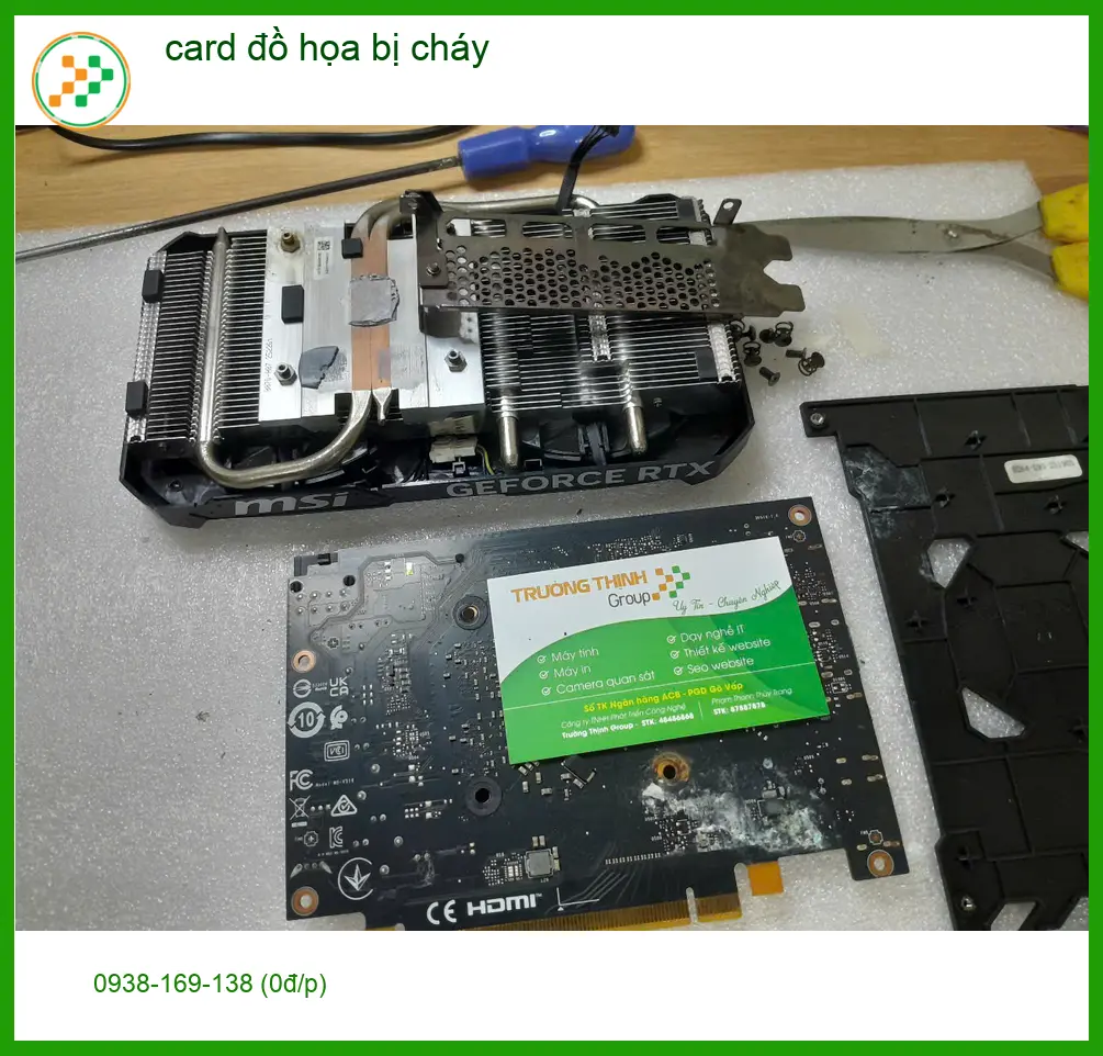 Dịch vụ sửa chữa card đồ họa bị cháy Quận Thủ Đức - Anh Thịnh thiết kế đồ họa review ảnh thực tế 1