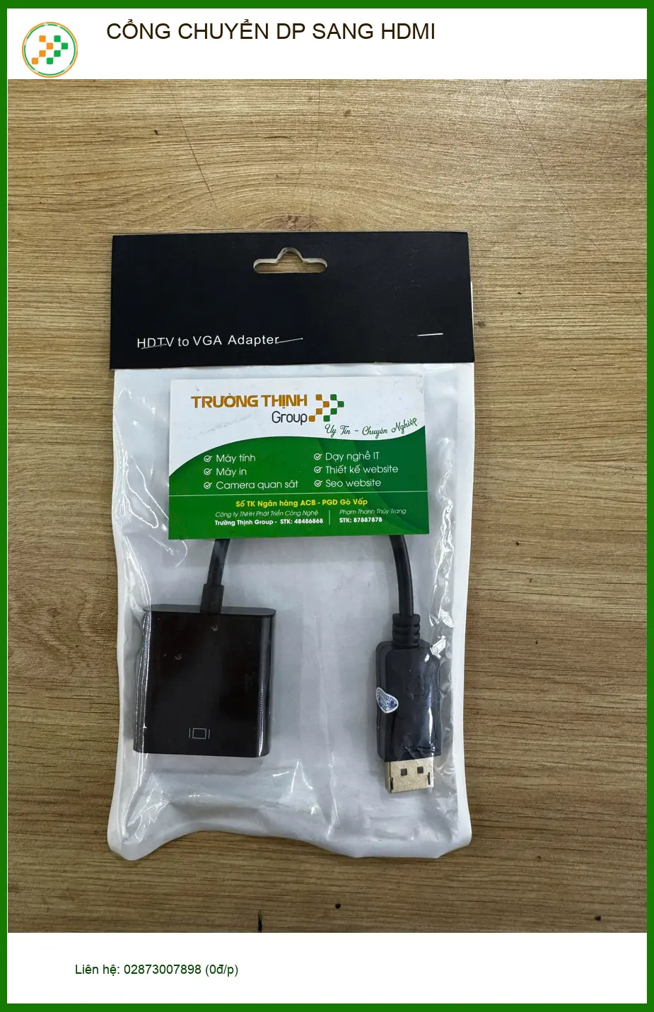 Tiệm Cổng chuyển DP sang HDMI Quận 10 uy tín gần đây - Anh Khôi gặp sự cố kết nối màn hình ảnh thực tế 1