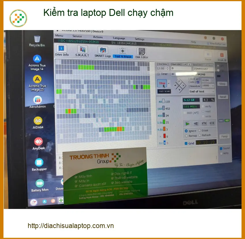 Anh Khoa sinh viên ở Quận Thủ Đức - Laptop Dell chạy chậm cần kiểm tra ngay ảnh thực tế 1