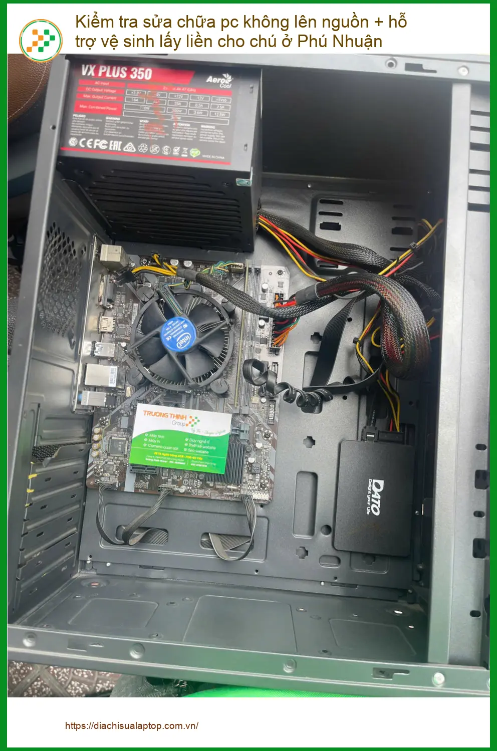 Dịch vụ sửa chữa pc không lên nguồn, vệ sinh lấy liền cho chú Bình ở Phú Nhuận ảnh thực tế 1