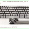 Bàn phím Laptop Lenovo ThinkBook 14 Gen 5,6,7 - Thay Nhanh Tại Cửa Hàng Gần Nhất