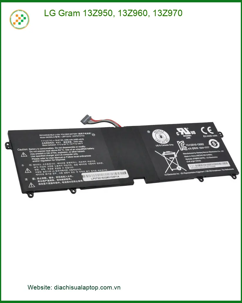 Pin Laptop LG Gram 13Z950, 13Z960, 13Z970 - Thay Giá Tốt | Lấy Liền TPHCM
