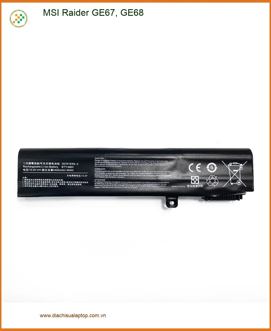 Pin Laptop MSI Raider GE67 GE68 Chính Hãng - Thay Nhanh Lấy Liền TPHCM