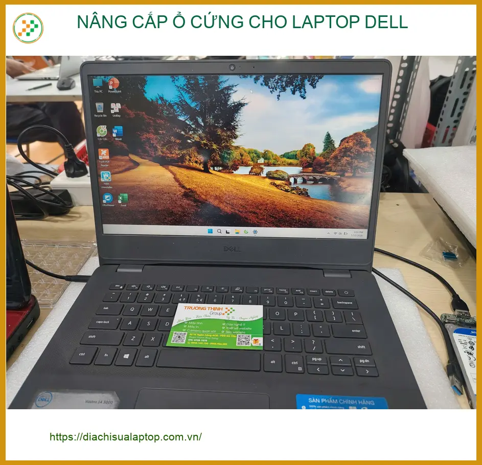 Chị Mai chia sẻ kinh nghiệm nâng cấp ổ cứng Laptop Dell Quận Gò Vấp ảnh thực tế 1