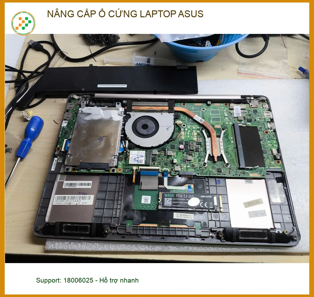 Anh Kiên nâng cấp ổ cứng Laptop ASUS Quận Gò Vấp - Tiết kiệm thời gian ảnh thực tế 1