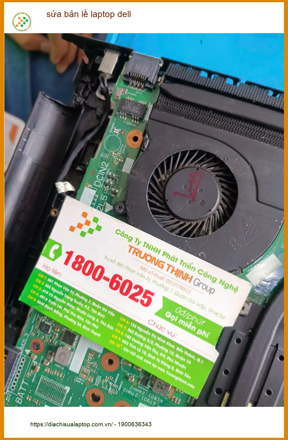 Trung tâm sửa bản lề laptop Dell Quận Tân Phú - Anh Đức An tìm chỗ sửa bản lề bị bung ảnh thực tế 2