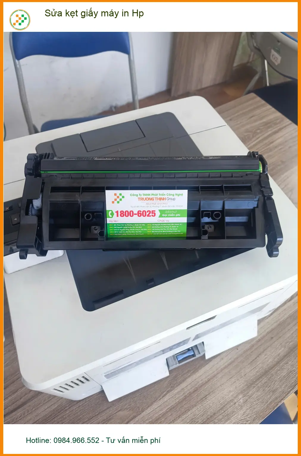Dịch vụ sửa kẹt giấy máy in Hp Quận Tân Phú - Anh Vinh kế toán tin dùng ảnh thực tế 1