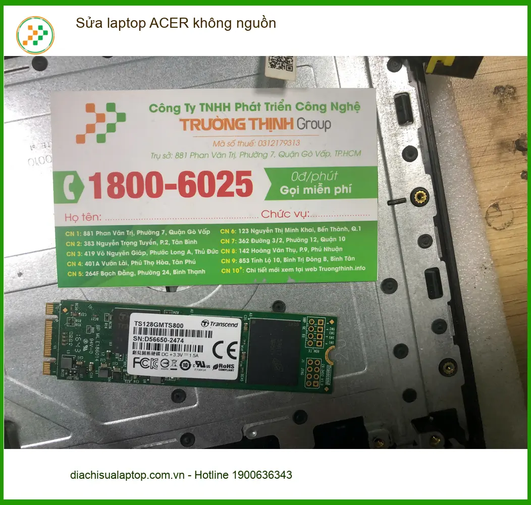 Trung tâm sửa laptop ACER không nguồn Quận Bình Tân - Cô Ngọc khắc phục cấp tốc ảnh thực tế 2