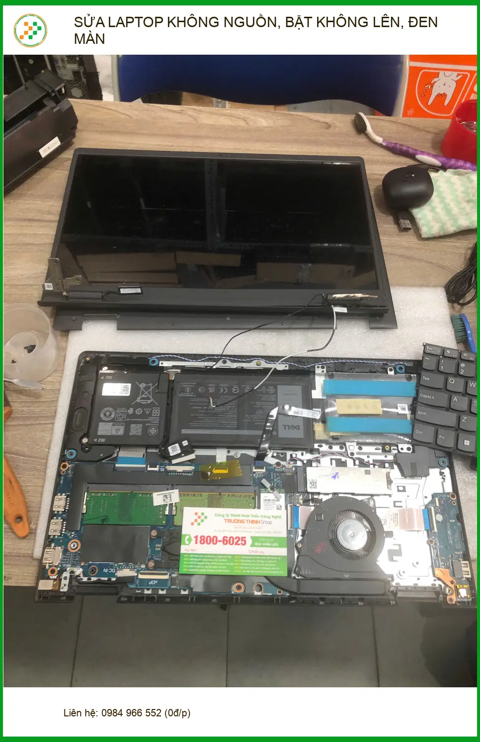 Laptop không nguồn, đen màn - Chú Tám kinh doanh tìm sửa ở Quận Bình Thạnh ảnh thực tế 1