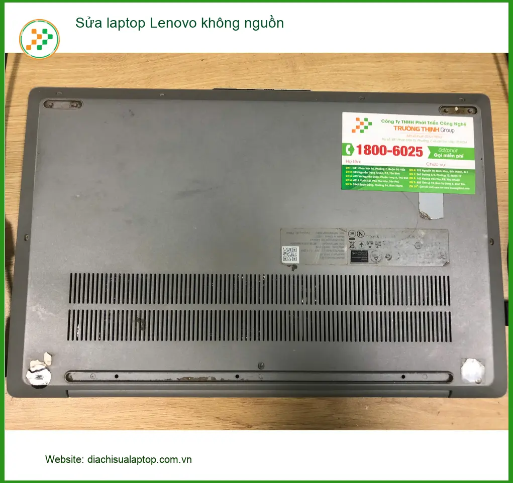 Anh Khoa kỹ sư cần sửa laptop Lenovo không nguồn Quận Bình Tân ảnh thực tế 1