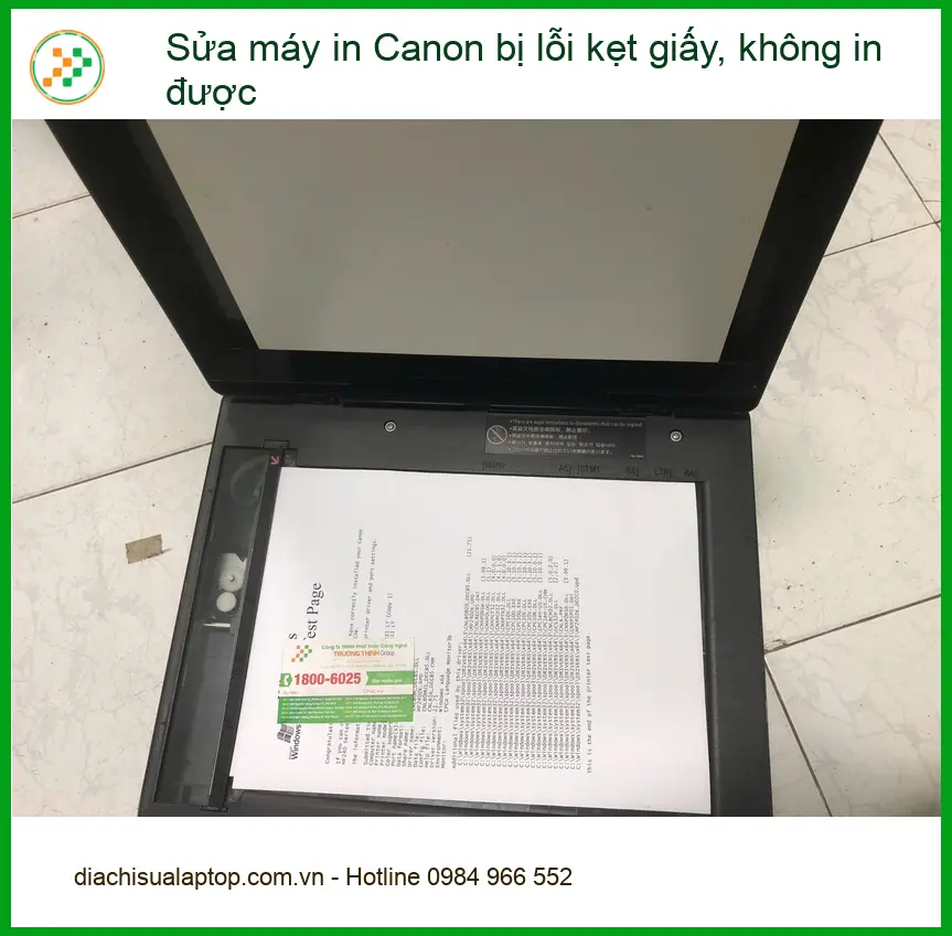Chị Thảo quản lý văn phòng khắc phục lỗi kẹt giấy máy in Canon Quận Bình Tân ảnh thực tế 1