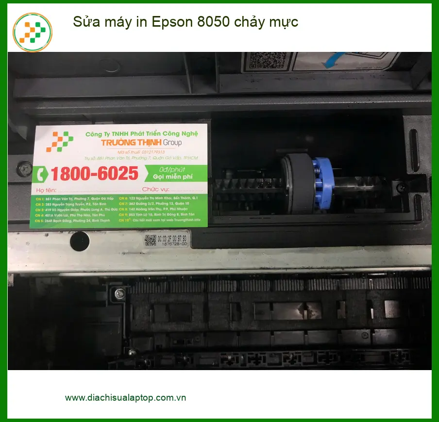 Trung tâm sửa máy in Epson 8050 chảy mực Quận Bình Tân - Anh Khải chia sẻ ảnh thực tế 1