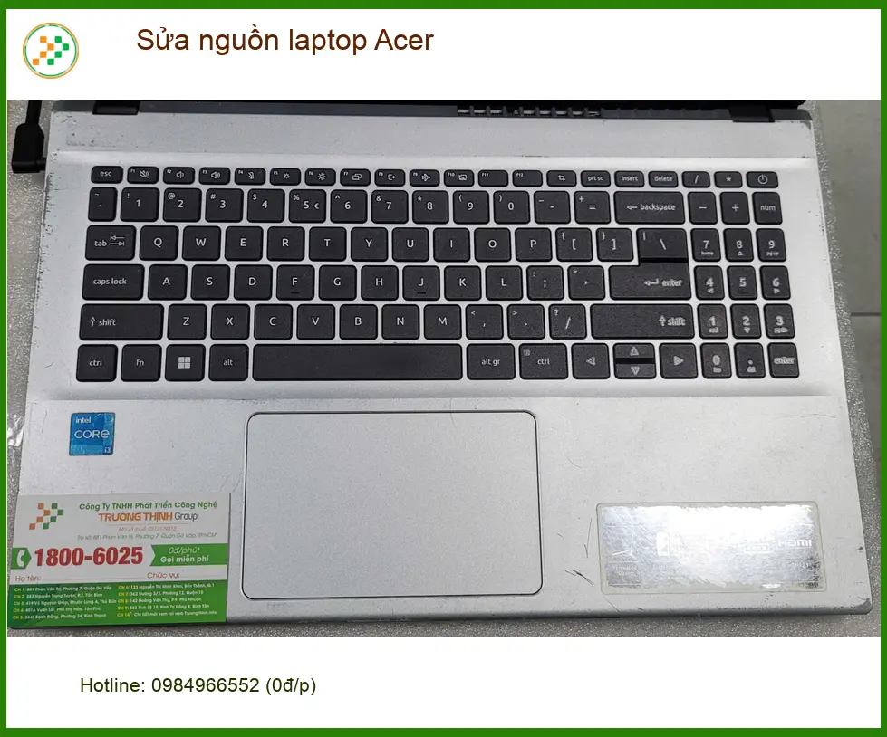 Anh Đức kỹ sư tìm Trung tâm sửa nguồn laptop Acer Quận Bình Tân lấy ngay ảnh thực tế 1